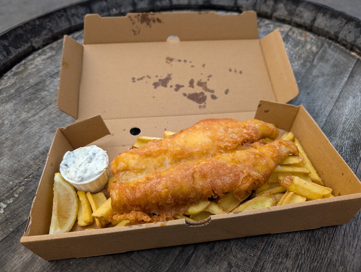 Haddock and chips from The Nook.