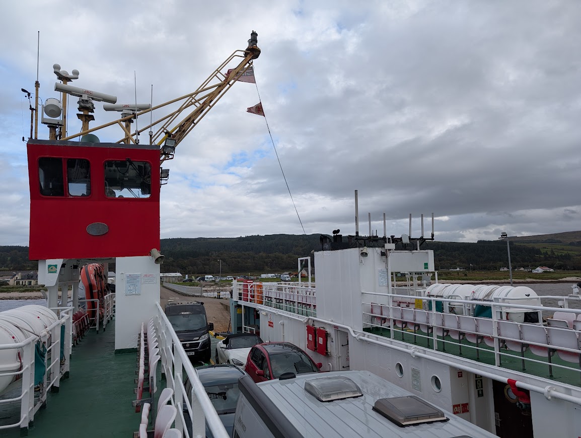 On board the Loch Ranza.